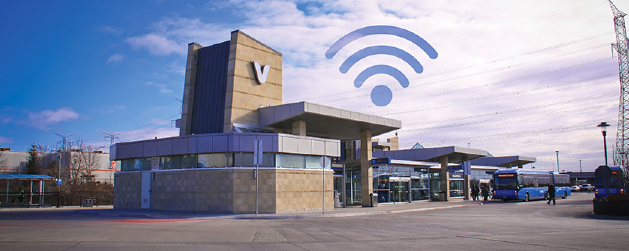 image of the Richmond Hill Centre Terminal with a Wi-Fi icon above