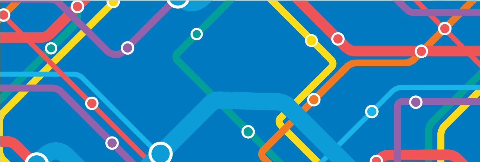 YRT anniversary these banner with colourful lines and circles